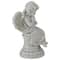 9" Ivory Praying Angel on Pedestal Outdoor Garden Statue
